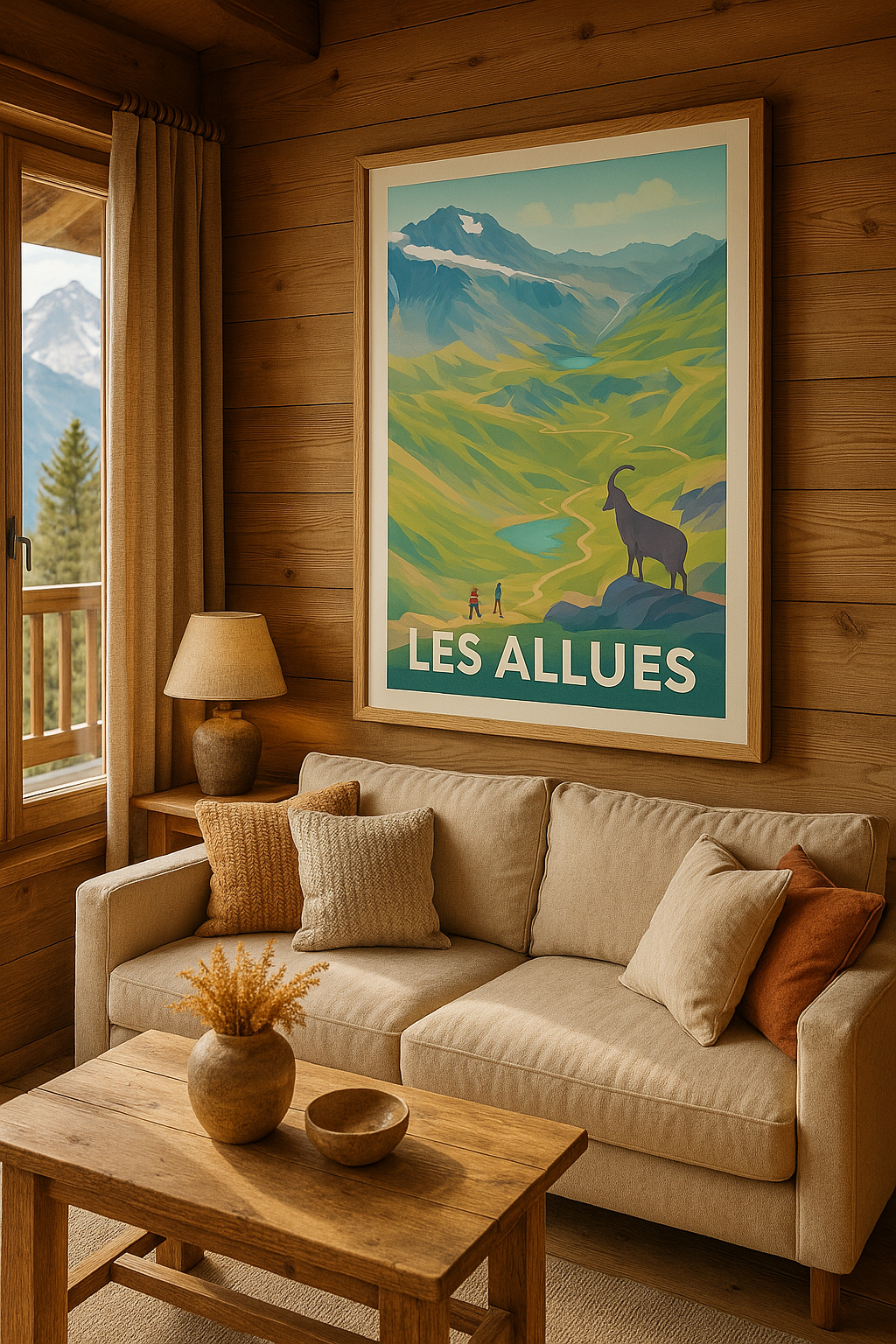 Mise en situation Affiche de Les Allues - Vers les sommets alpins