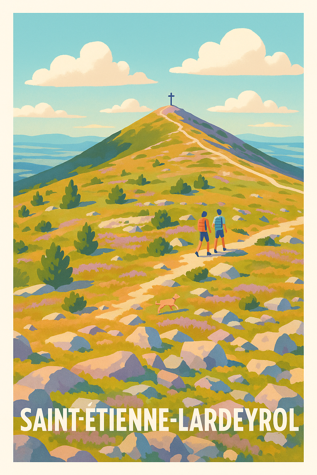 Affiche de Saint-Étienne-Lardeyrol - Invitation à la randonnée en pleine nature