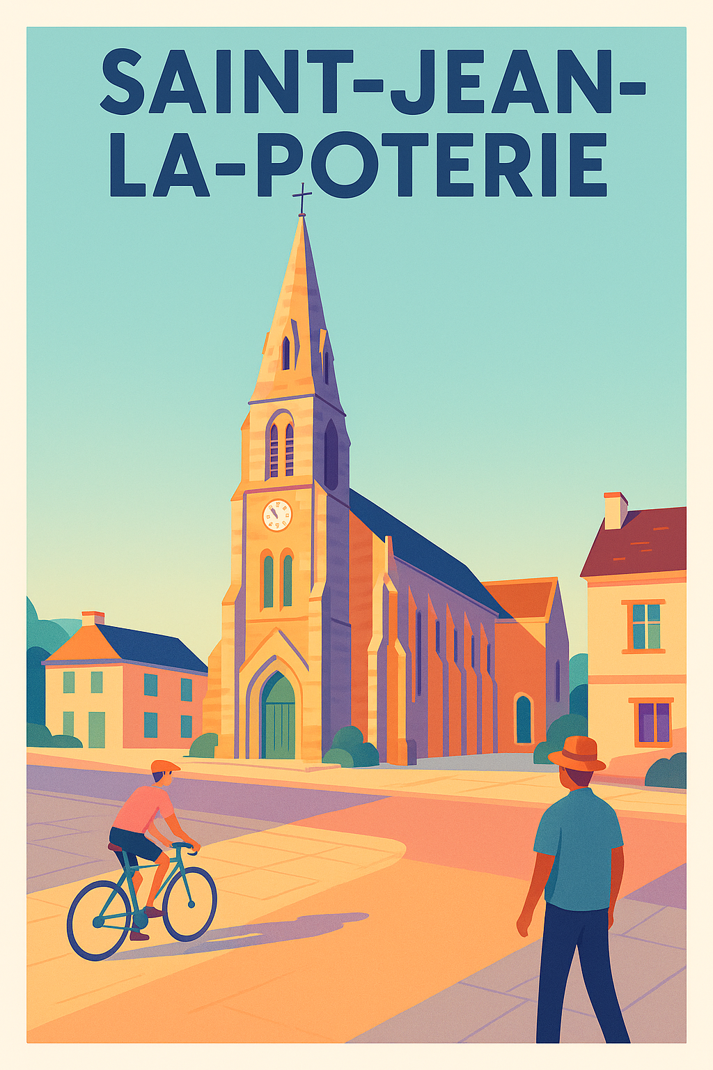 Affiche de Saint-Jean-la-Poterie - Le charme paisible du village au fil du temps