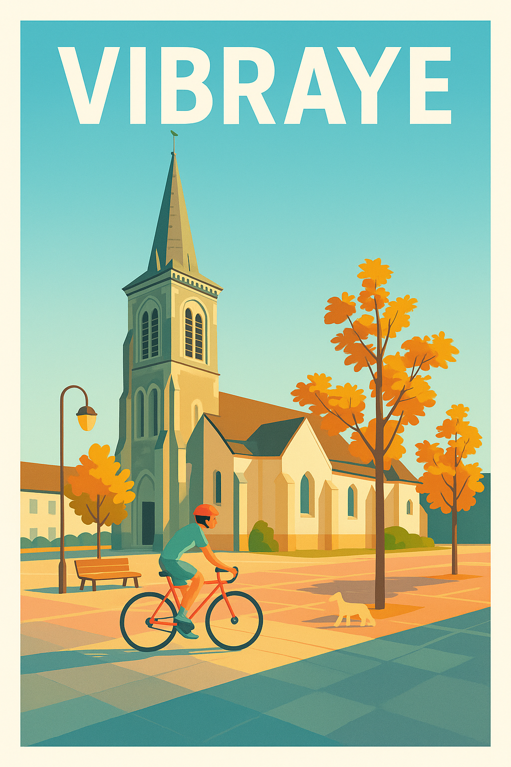 Affiche de Vibraye - Charme paisible et balade à vélo