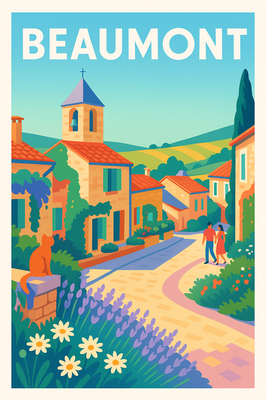 Affiche Beaumont — Charme et Sérénité Provençale · poster d'art de Beaumont