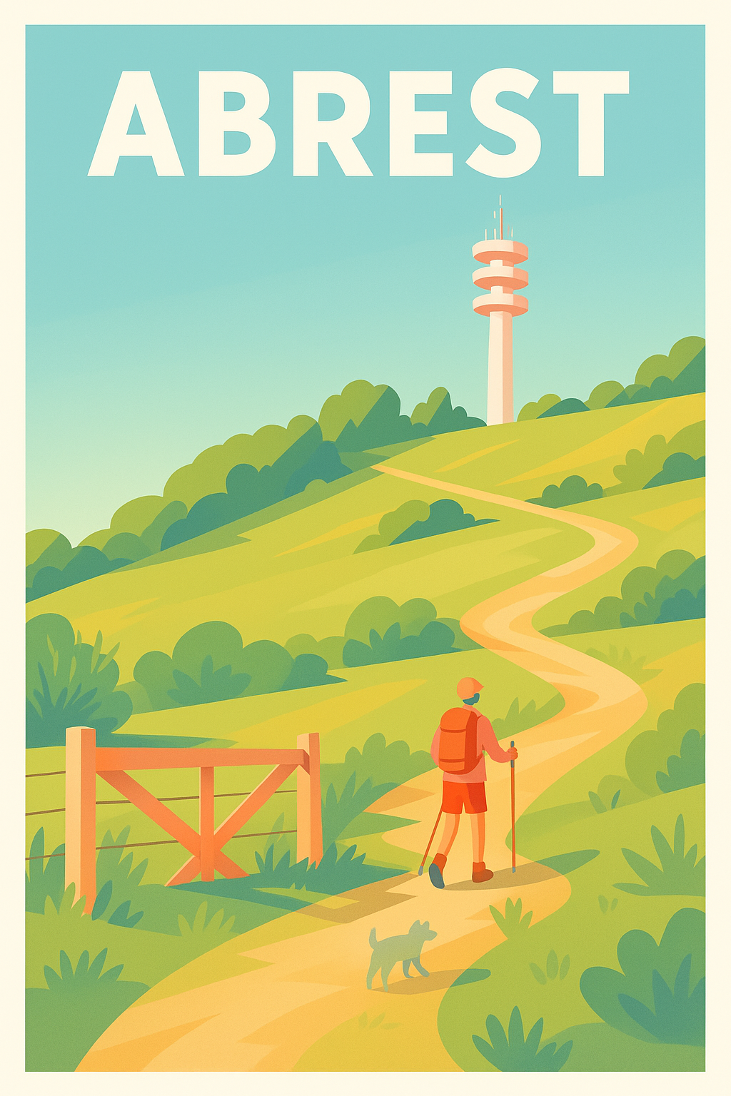 Affiche de Abrest - Invitation à la randonnée et à la nature
