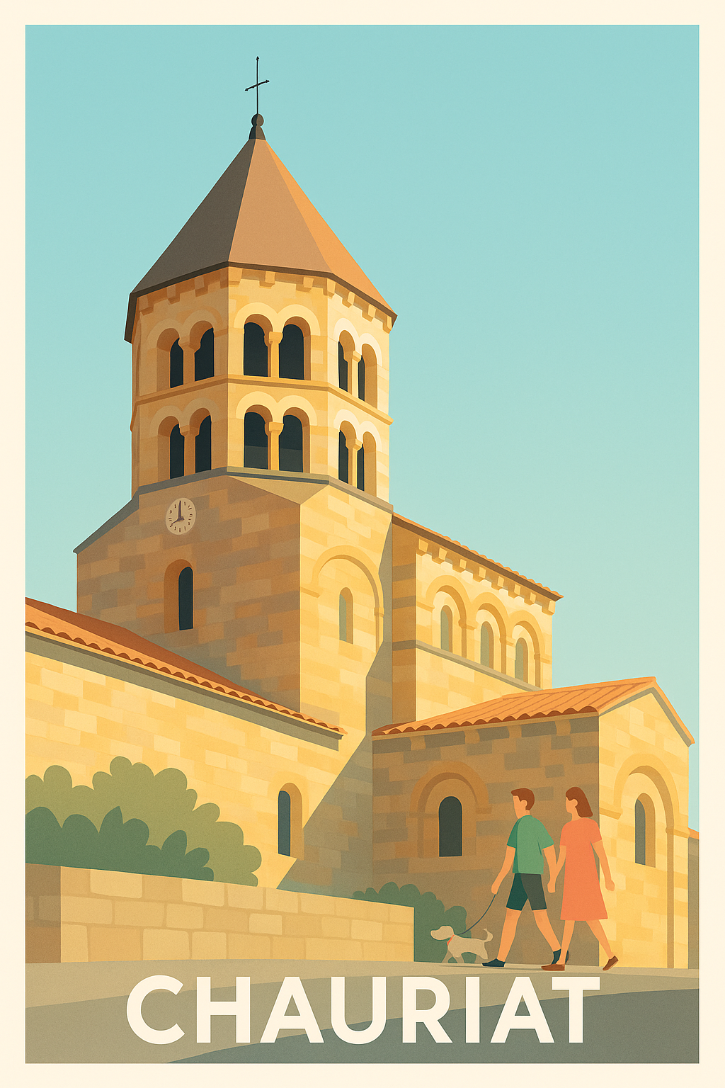 Affiche Chauriat — Charme et sérénité au cœur de l'Auvergne · poster d'art de Chauriat