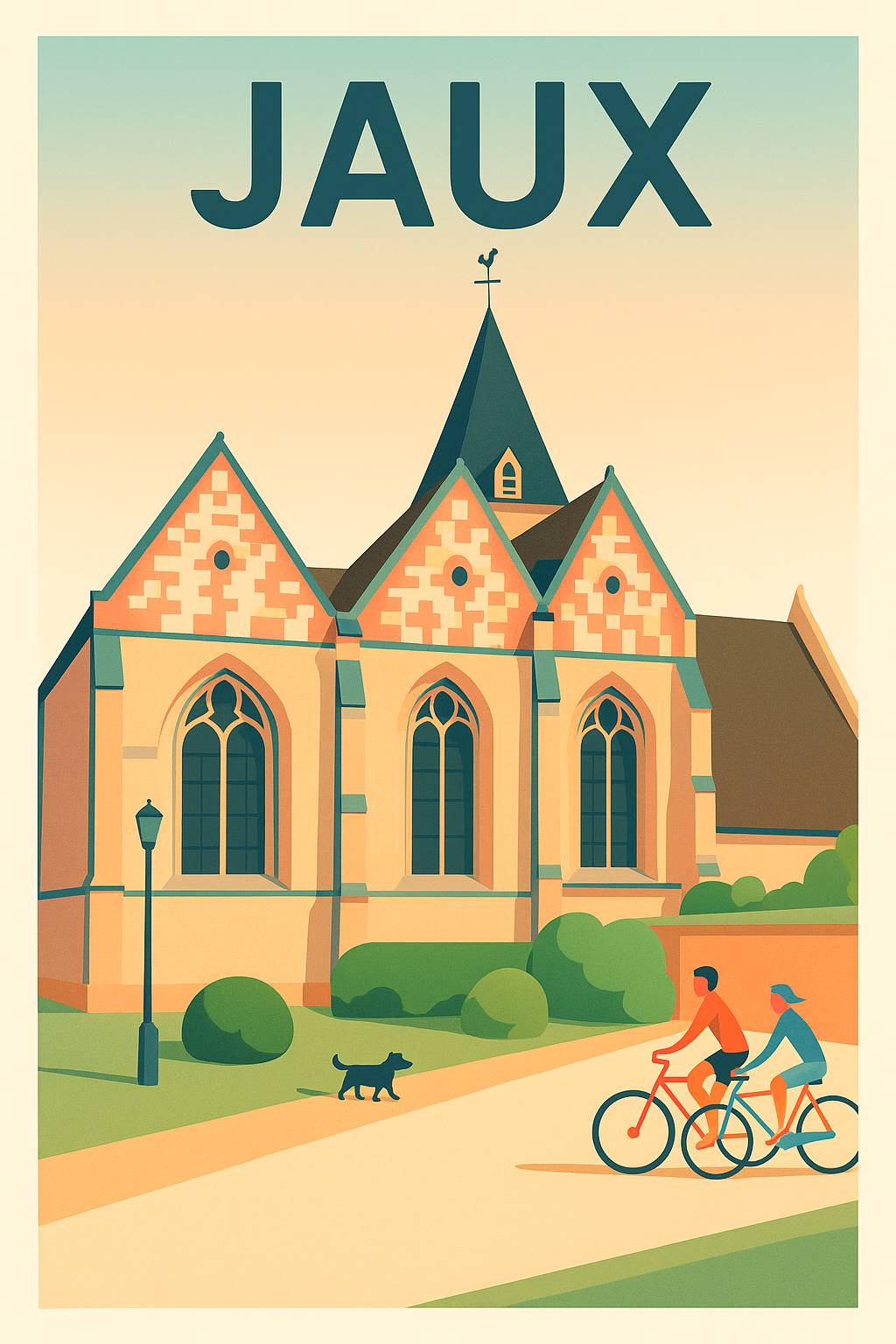 Affiche de Jaux - Charme et sérénité à vélo