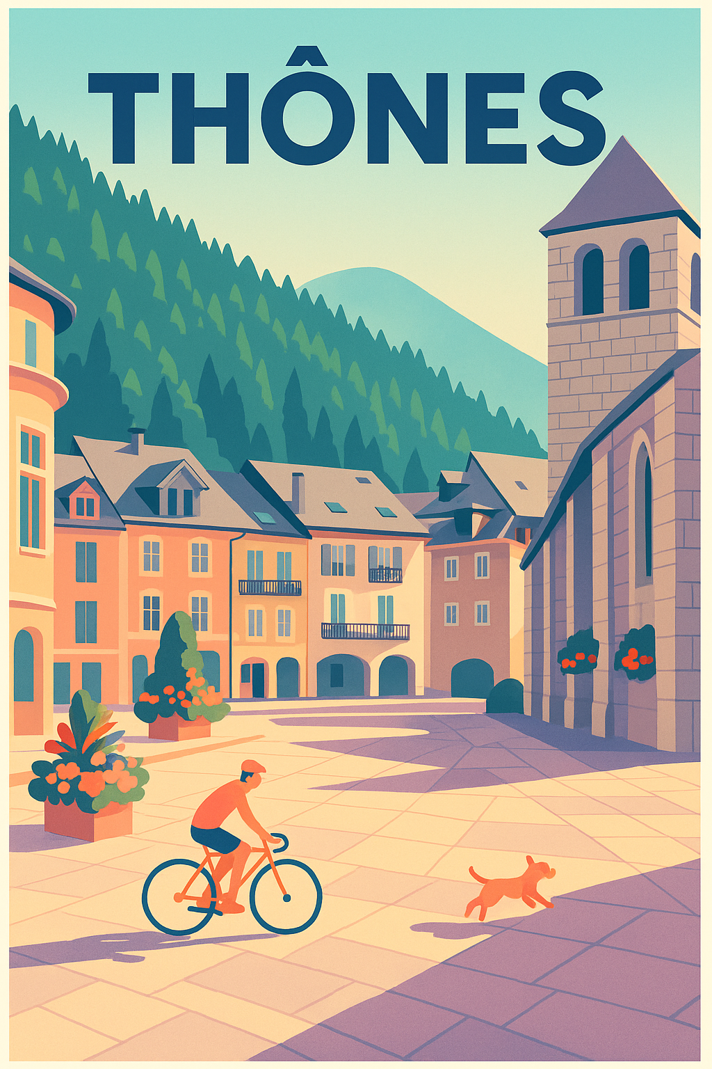 Affiche de Thônes - Charme alpin et douce quiétude