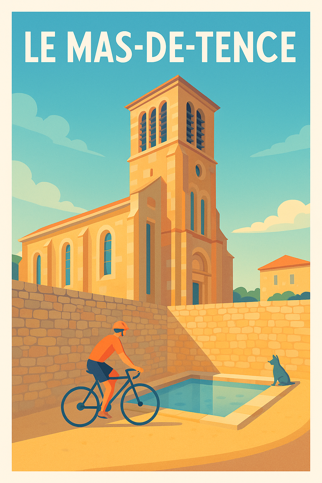 Affiche Le Mas-de-Tence — Charme et Sérénité au Cœur de la Haute-Loire · poster d'art de Le Mas-de-Tence