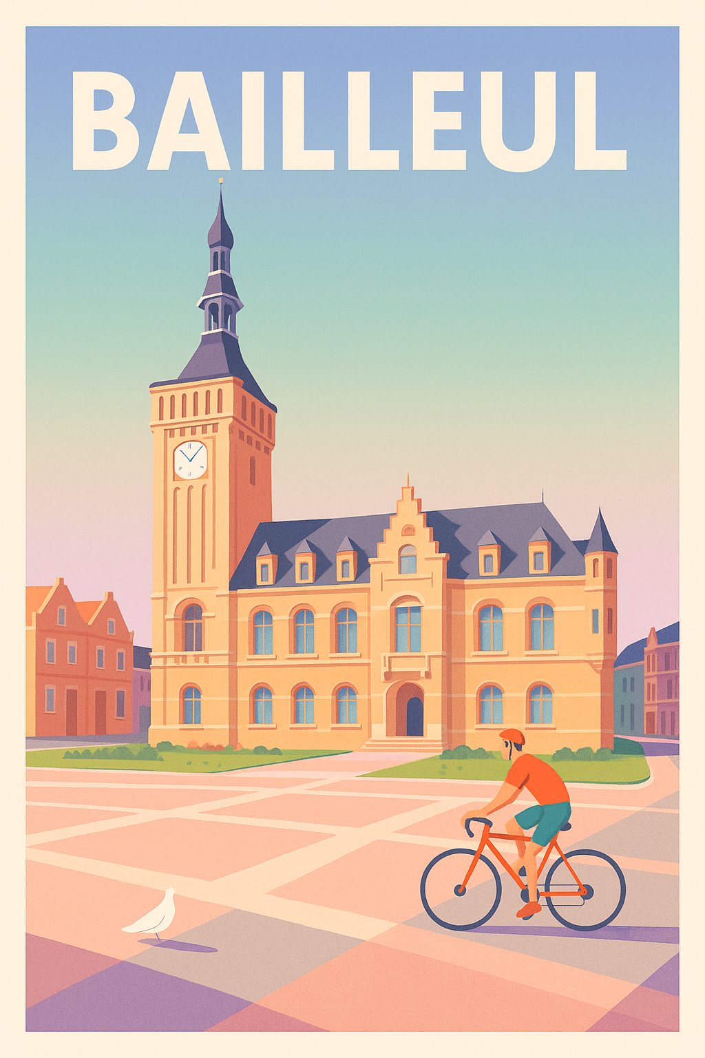 Affiche de Bailleul - Charme et sérénité à vélo