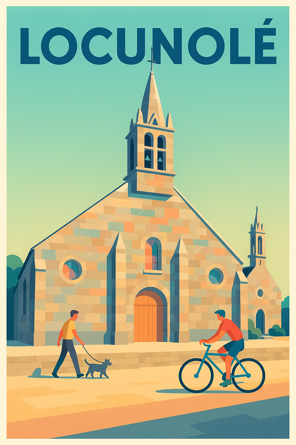Affiche de Locunolé - Tranquillité et charme breton
