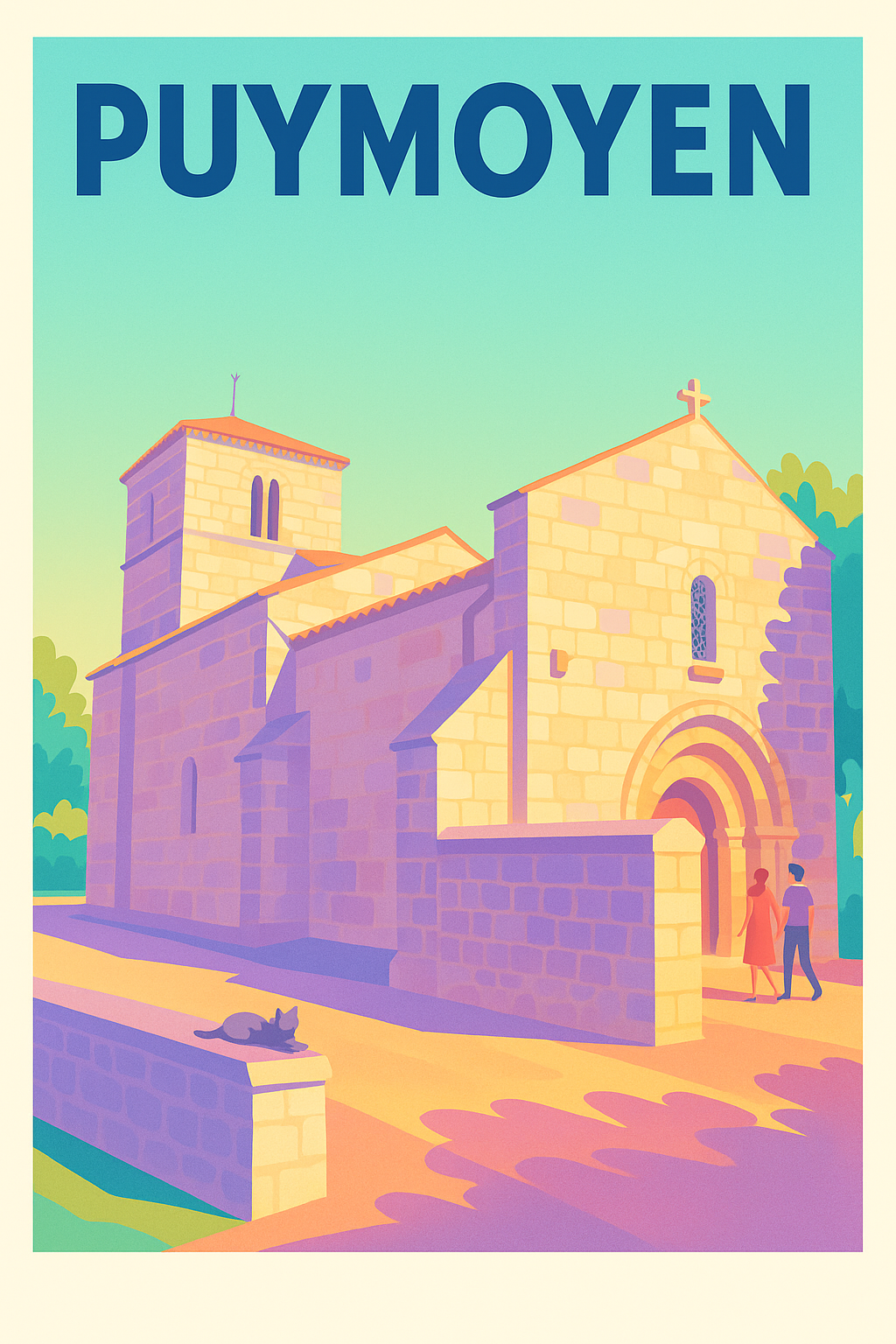Affiche de Puymoyen - L'église au charme intemporel