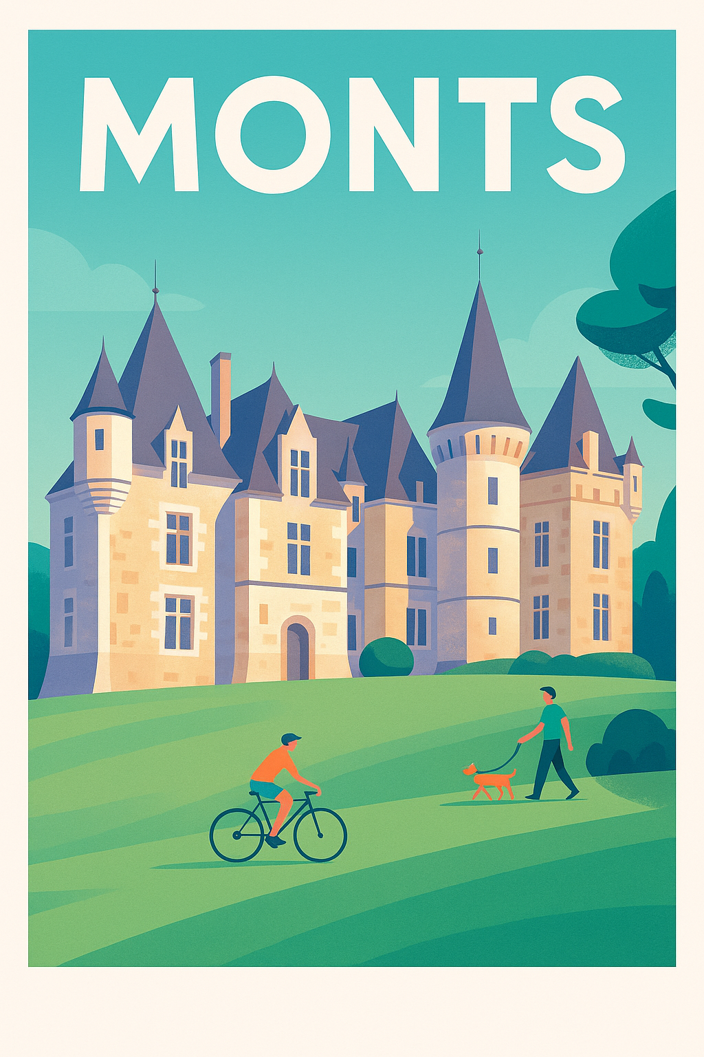 Affiche de Monts - Charme et élégance du patrimoine