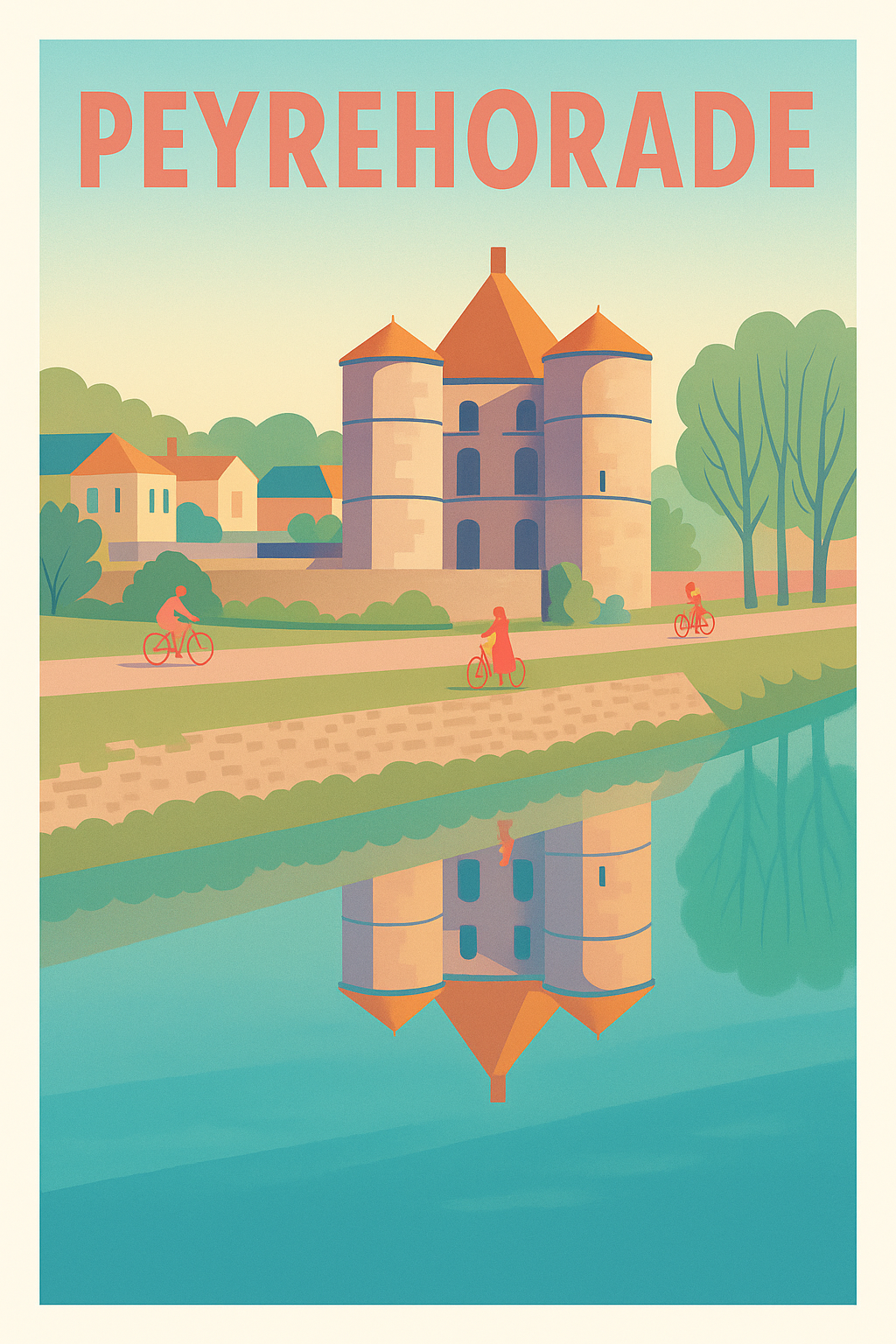 Affiche de Peyrehorade - L'élégance au bord de l'eau