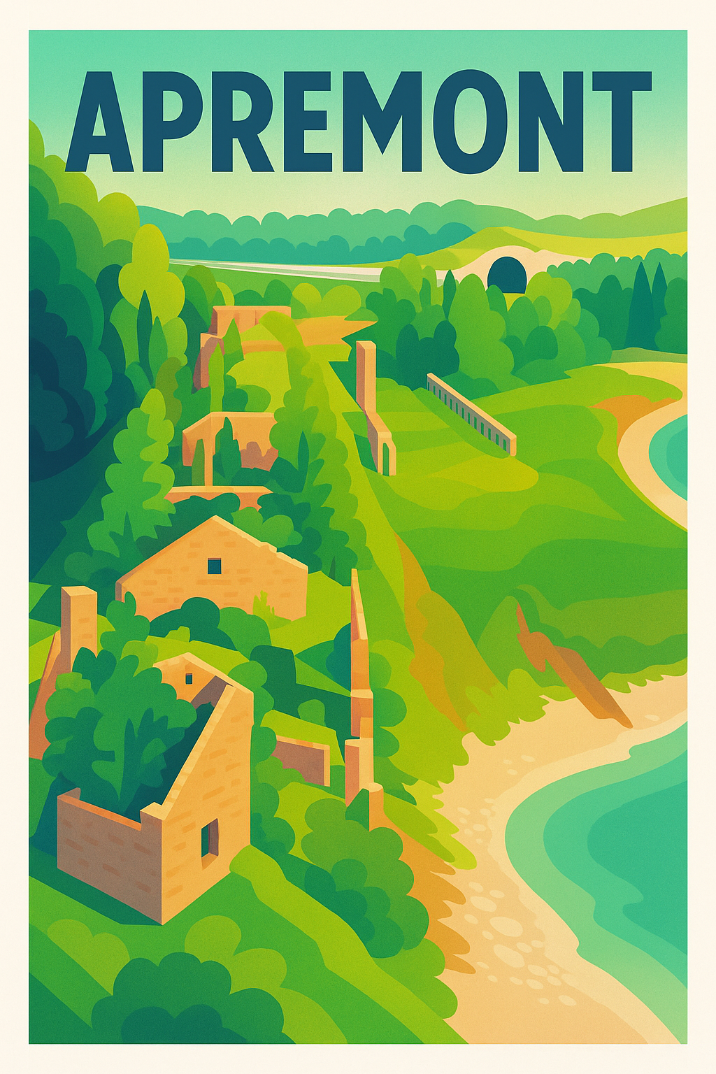 Affiche Apremont — Évasion nature et patrimoine · poster d'art de Apremont