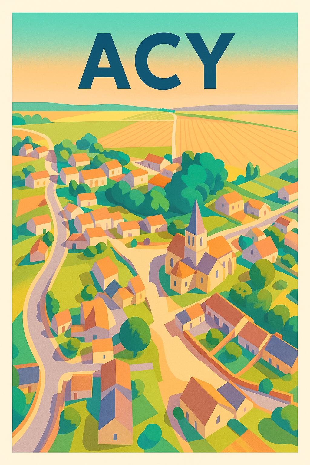 Affiche de Acy - Charme bucolique au cœur de la campagne