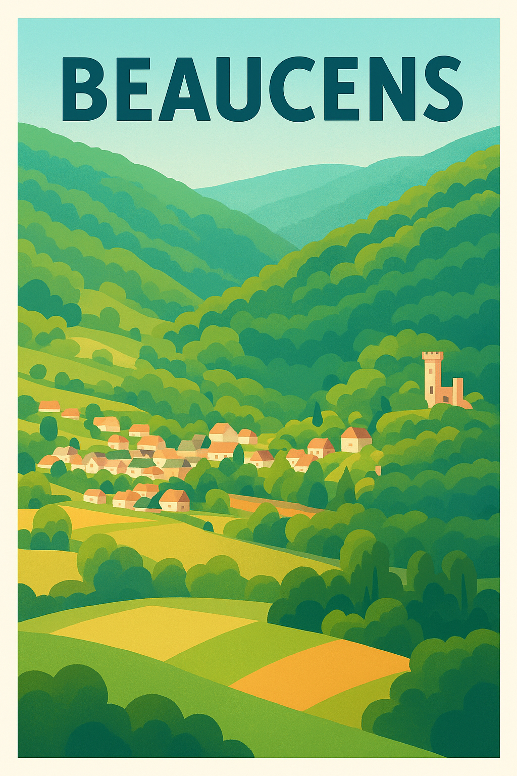 Affiche de Beaucens - Harmonie naturelle et charme campagnard
