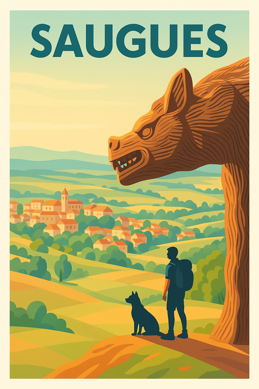 Affiche de Saugues - Terre de légendes et panoramas grandioses