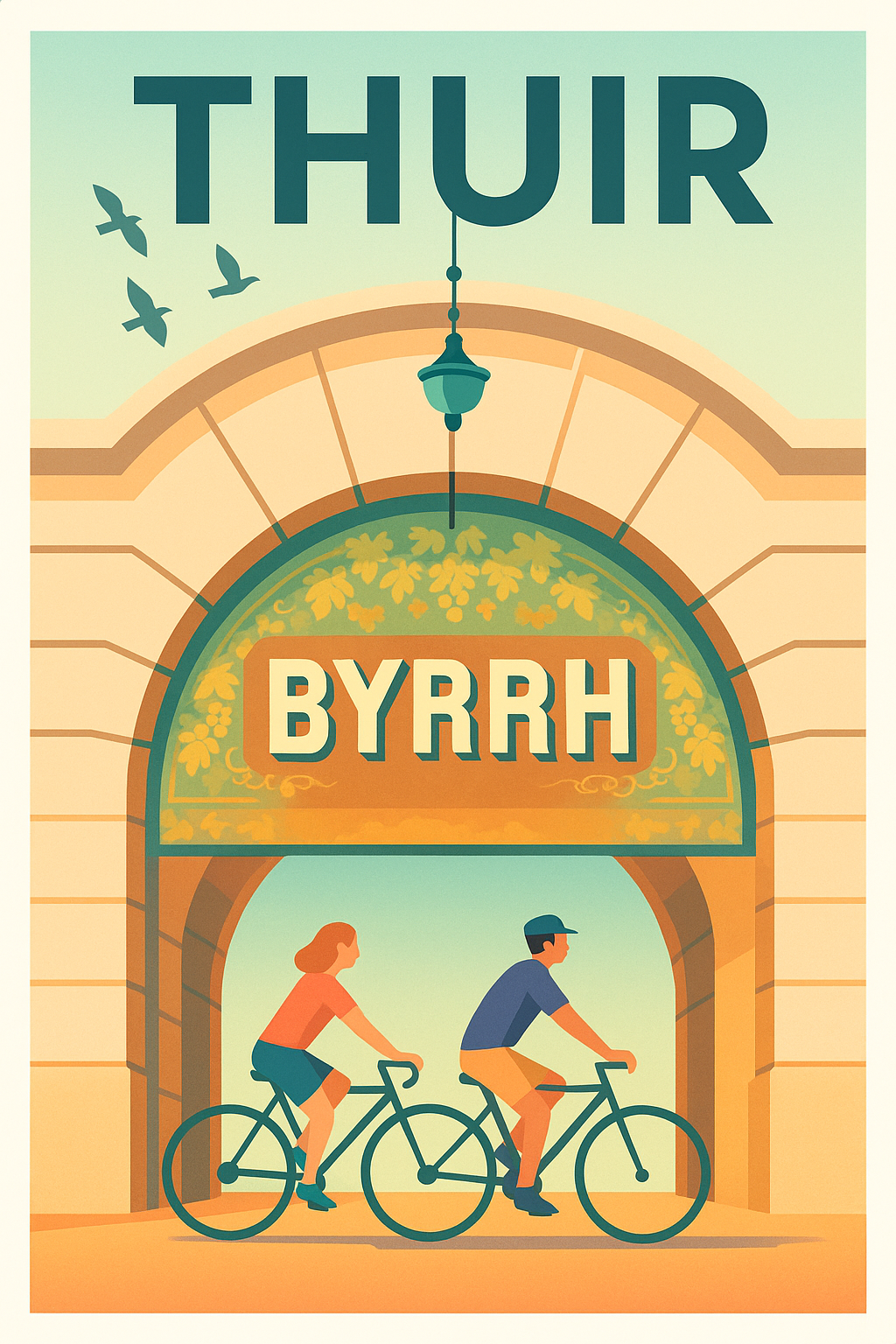 Affiche de Thuir - Balade à vélo sous l'arche BYRRH