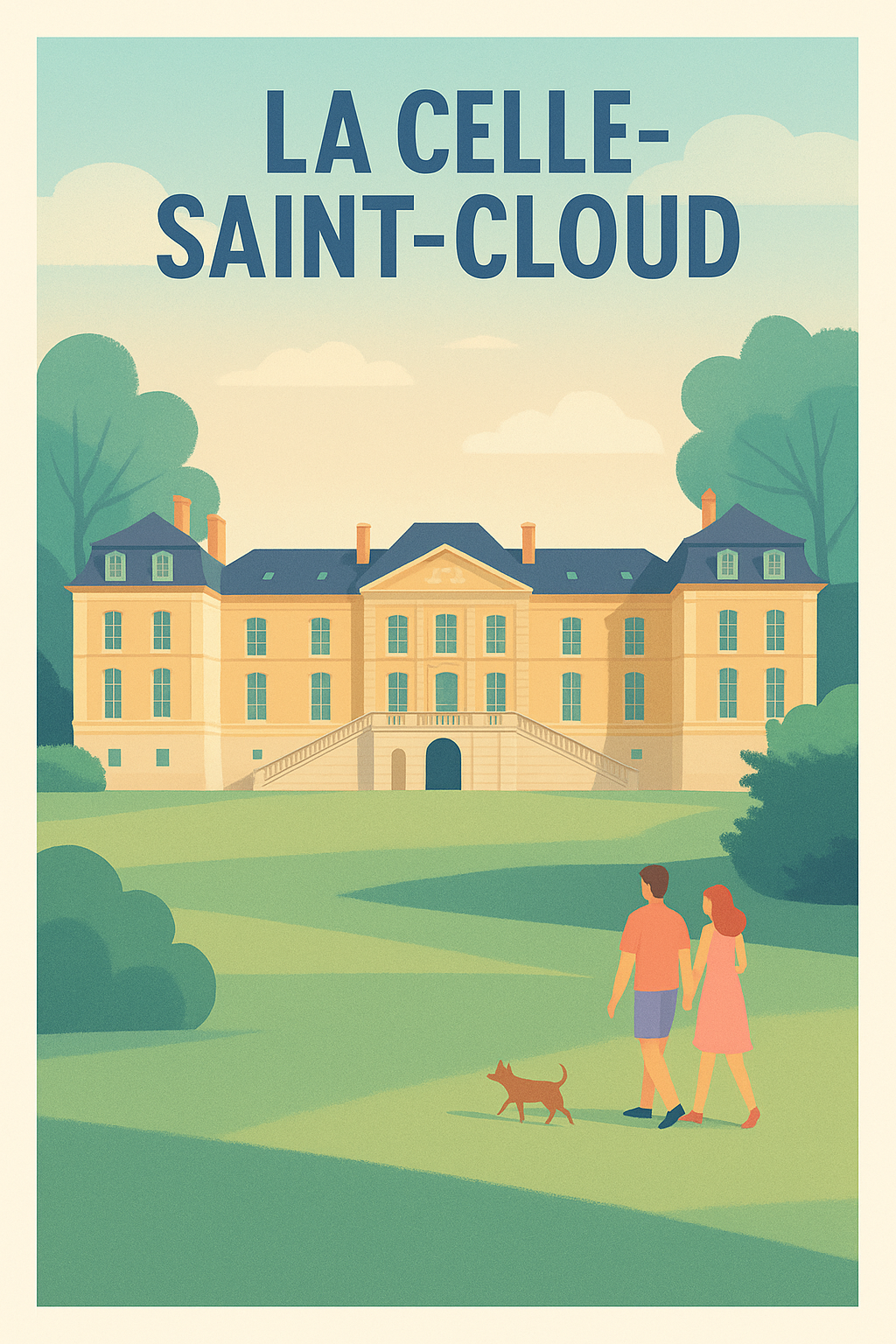 Affiche de La Celle-Saint-Cloud - Élégance et Sérénité au Château