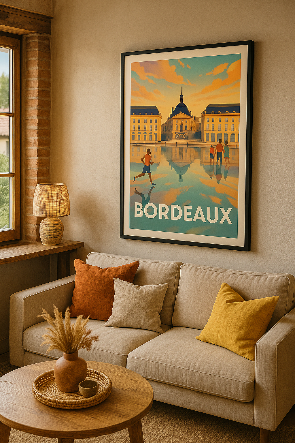 Affiche Bordeaux - Reflets magiques sur la Place de la Bourse - Afich