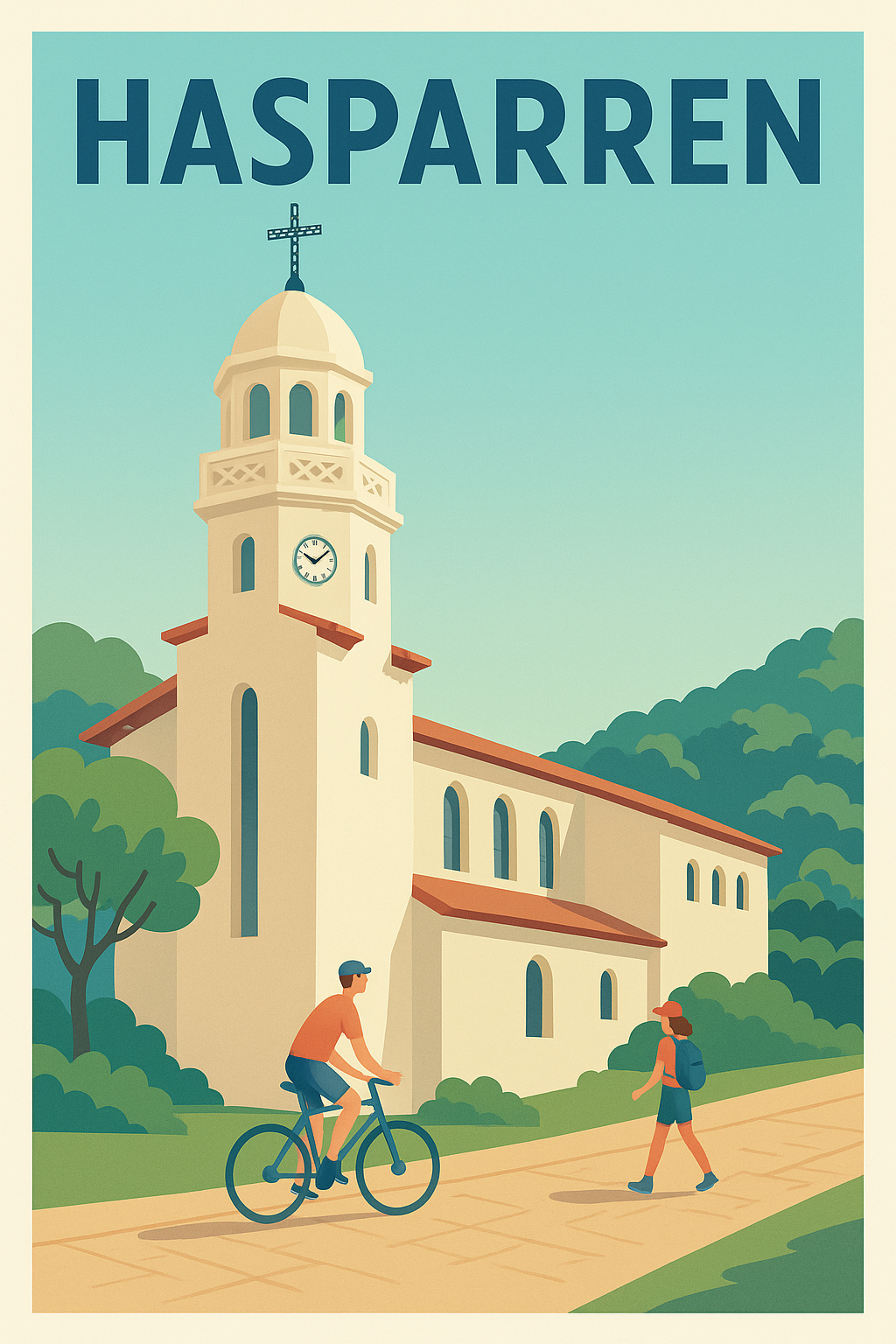 Affiche de Hasparren - Authenticité et charme basque