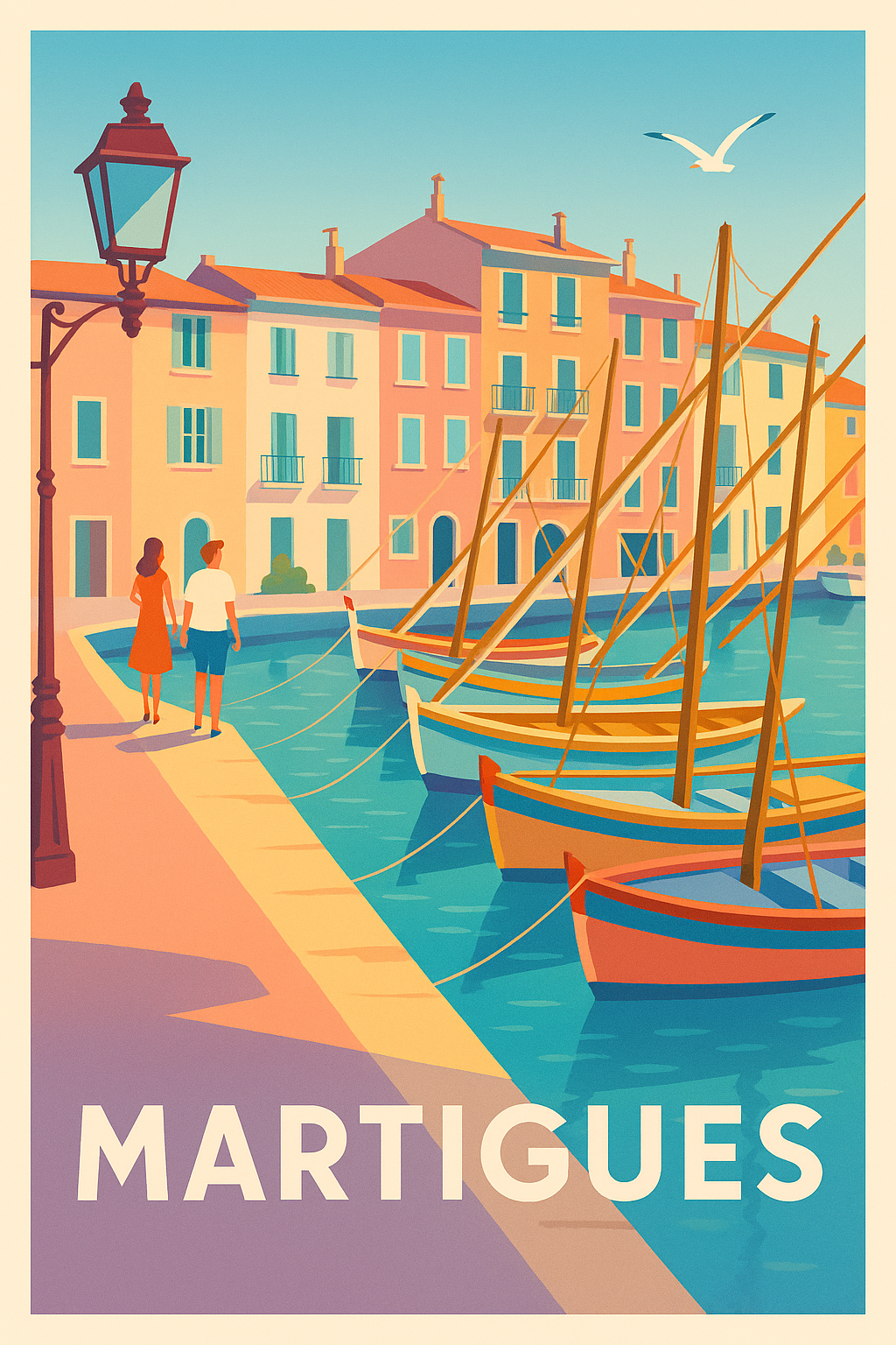Affiche Martigues — Le charme authentique du Port · poster d'art de Martigues