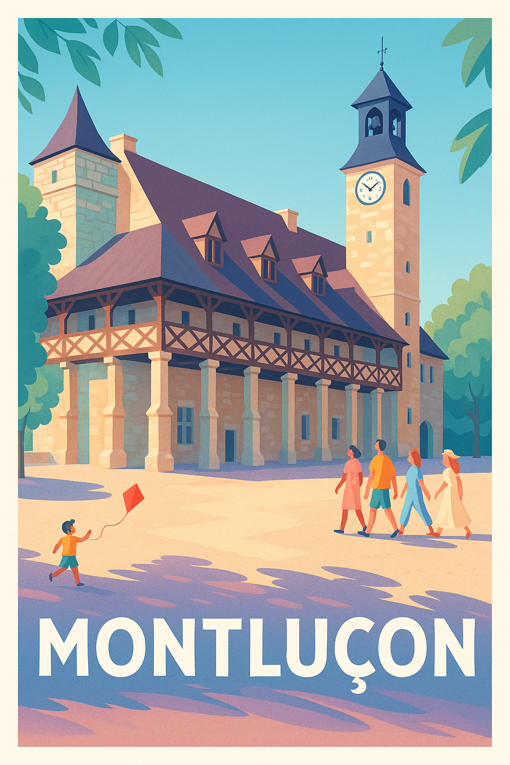 Affiche Montluçon — Charme et patrimoine authentique · poster d'art de Montluçon