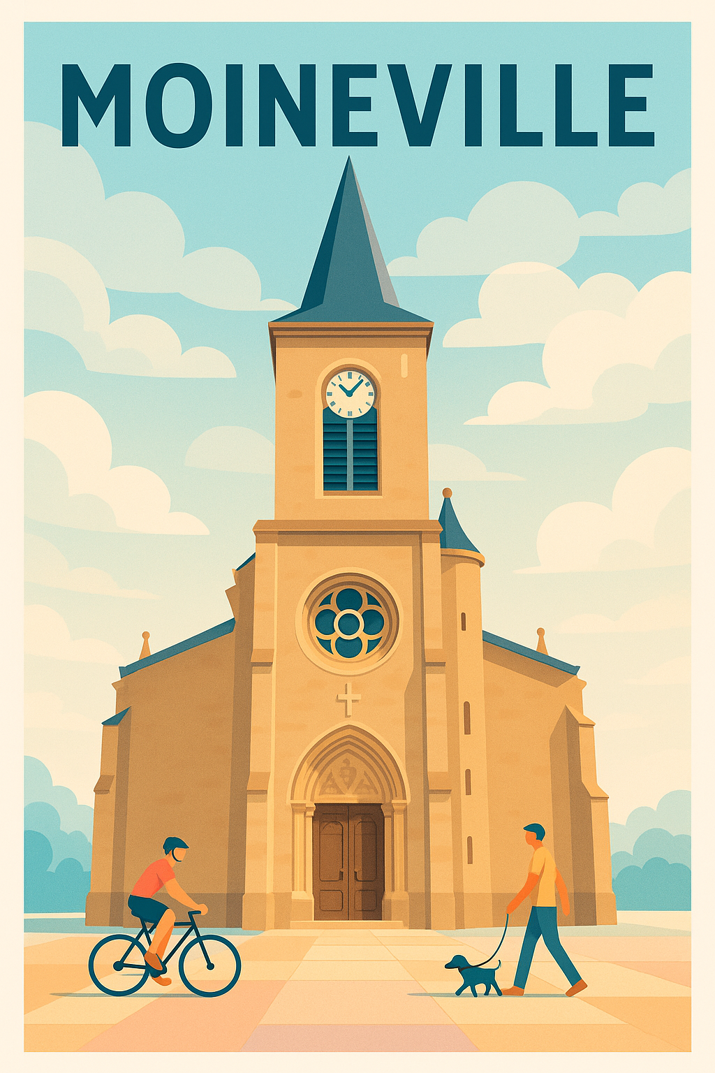 Affiche de Moineville - L'élégance d'une église au cœur de la ville