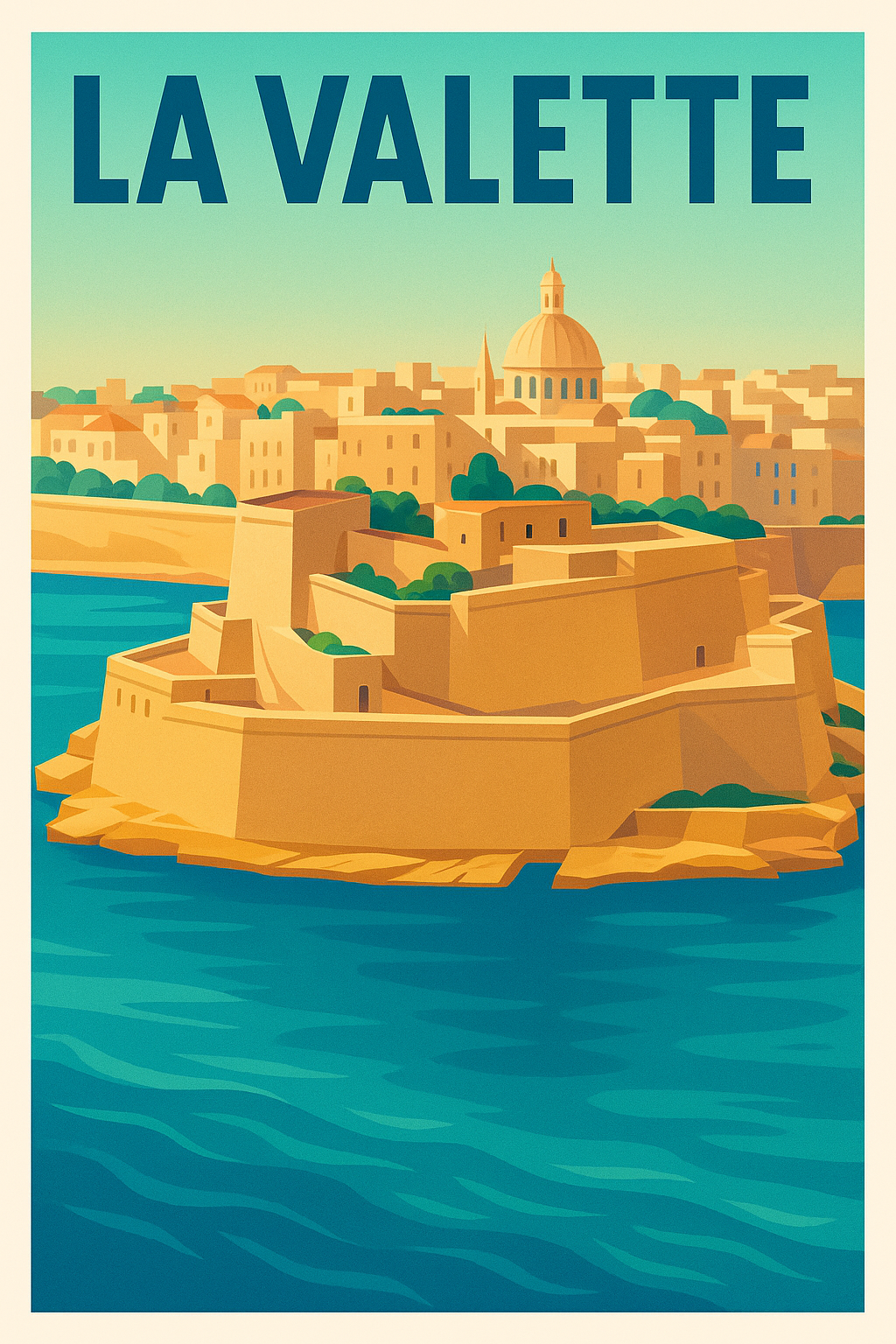 Affiche de La Valette - L'élégance méditerranéenne en poster