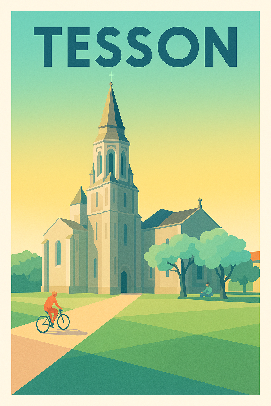 Affiche de Tesson - Charme tranquille au cœur du village