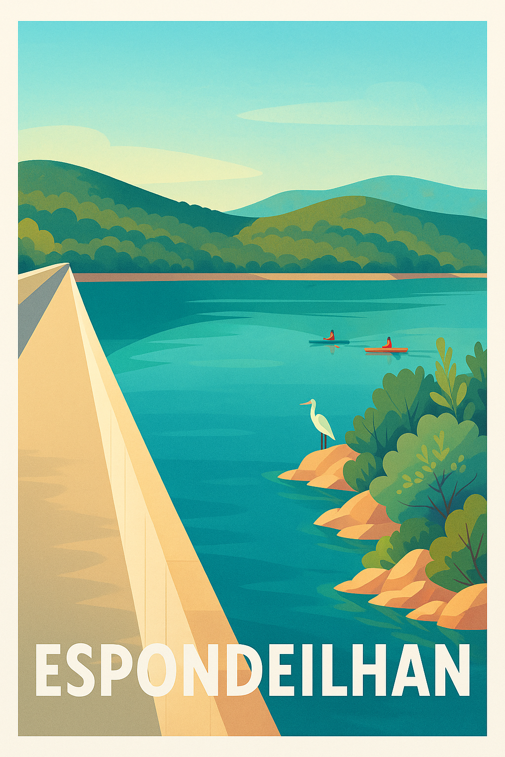 Affiche de Espondeilhan - Sérénité au bord de l'eau