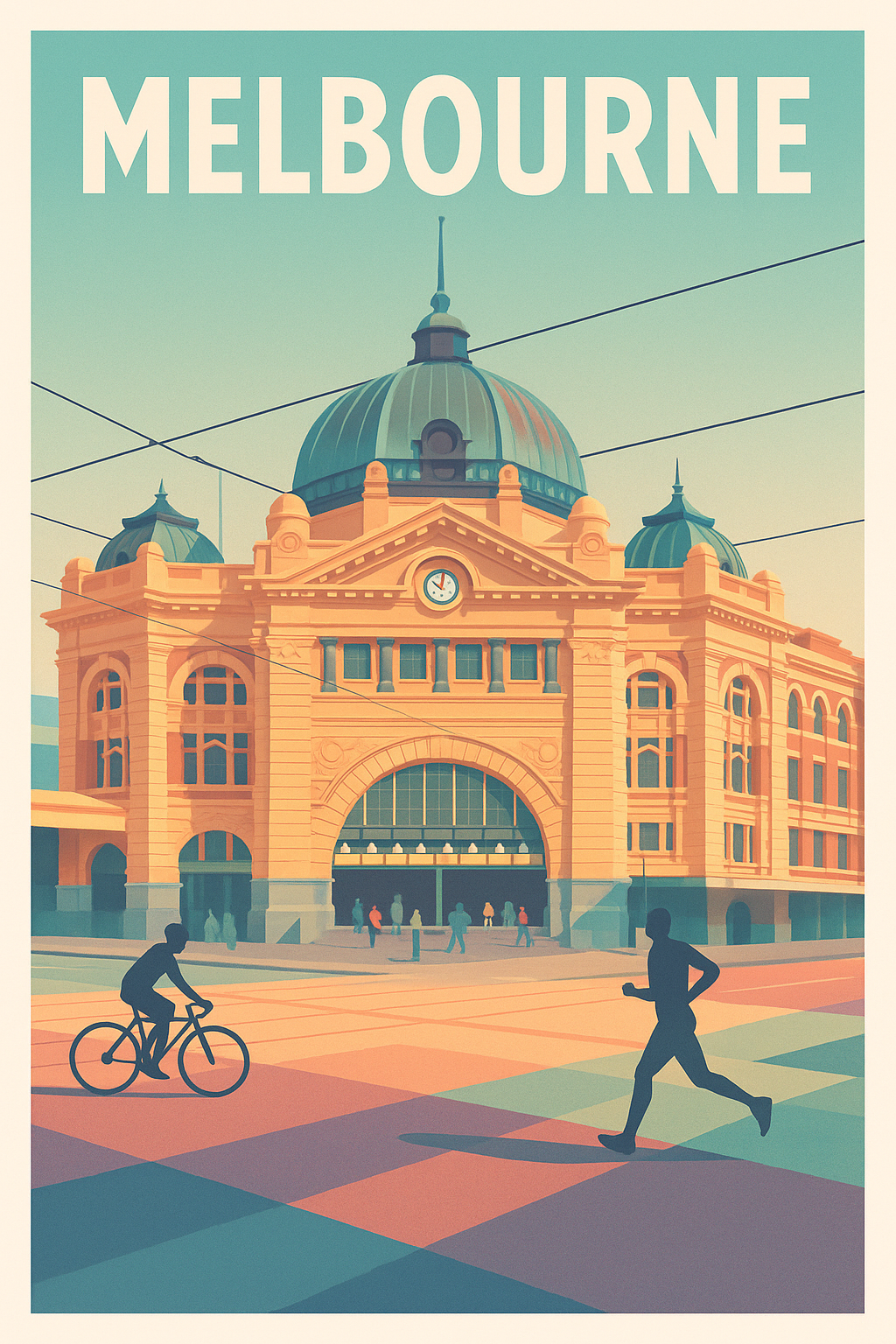 Affiche Melbourne — L'énergie vibrante de la ville · poster d'art de Melbourne