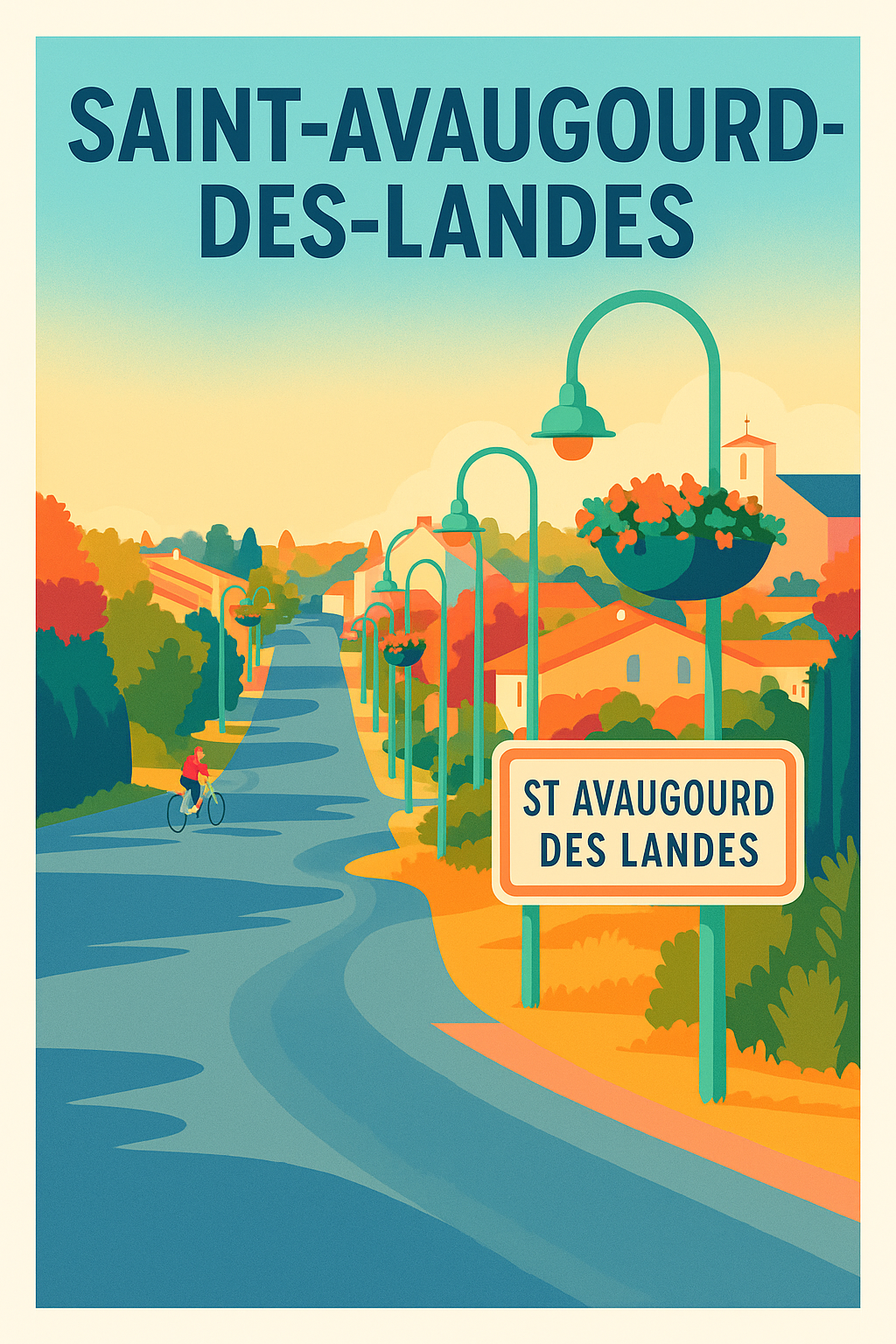Affiche de Saint-Avaugourd-des-Landes - Une escapade colorée en Pays de la Loire