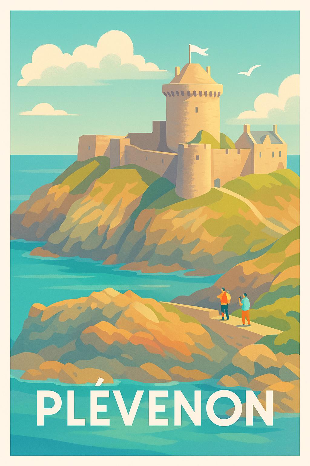 Affiche Plévenon — Escapade côtière et patrimoine fortifié · poster d'art de Plévenon