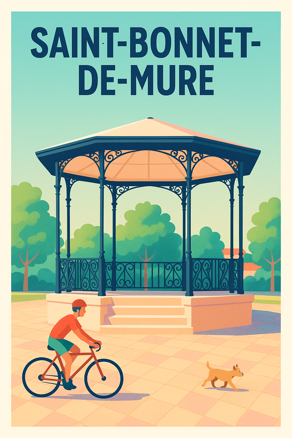 Affiche de Saint-Bonnet-de-Mure - Charme et sérénité au kiosque