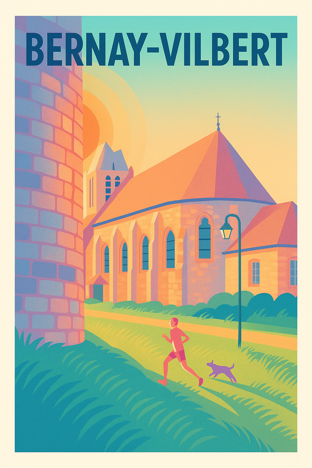 Affiche de Bernay-Vilbert - Ambiance paisible au cœur du patrimoine