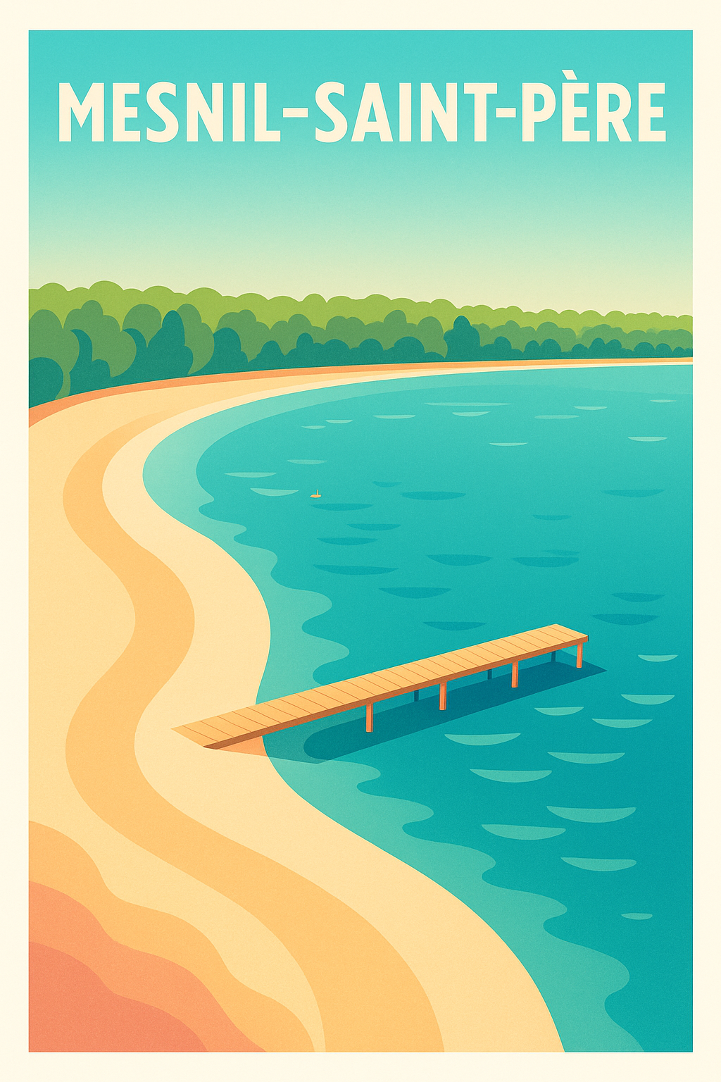 Affiche de Mesnil-Saint-Père - Sérénité au bord du lac