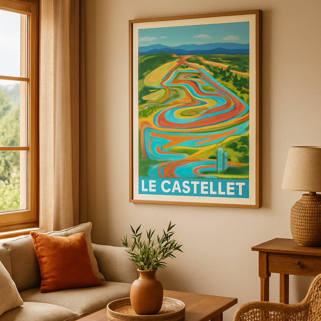 Mise en situation Affiche de Le Castellet - Circuit mythique revisité en couleurs vives