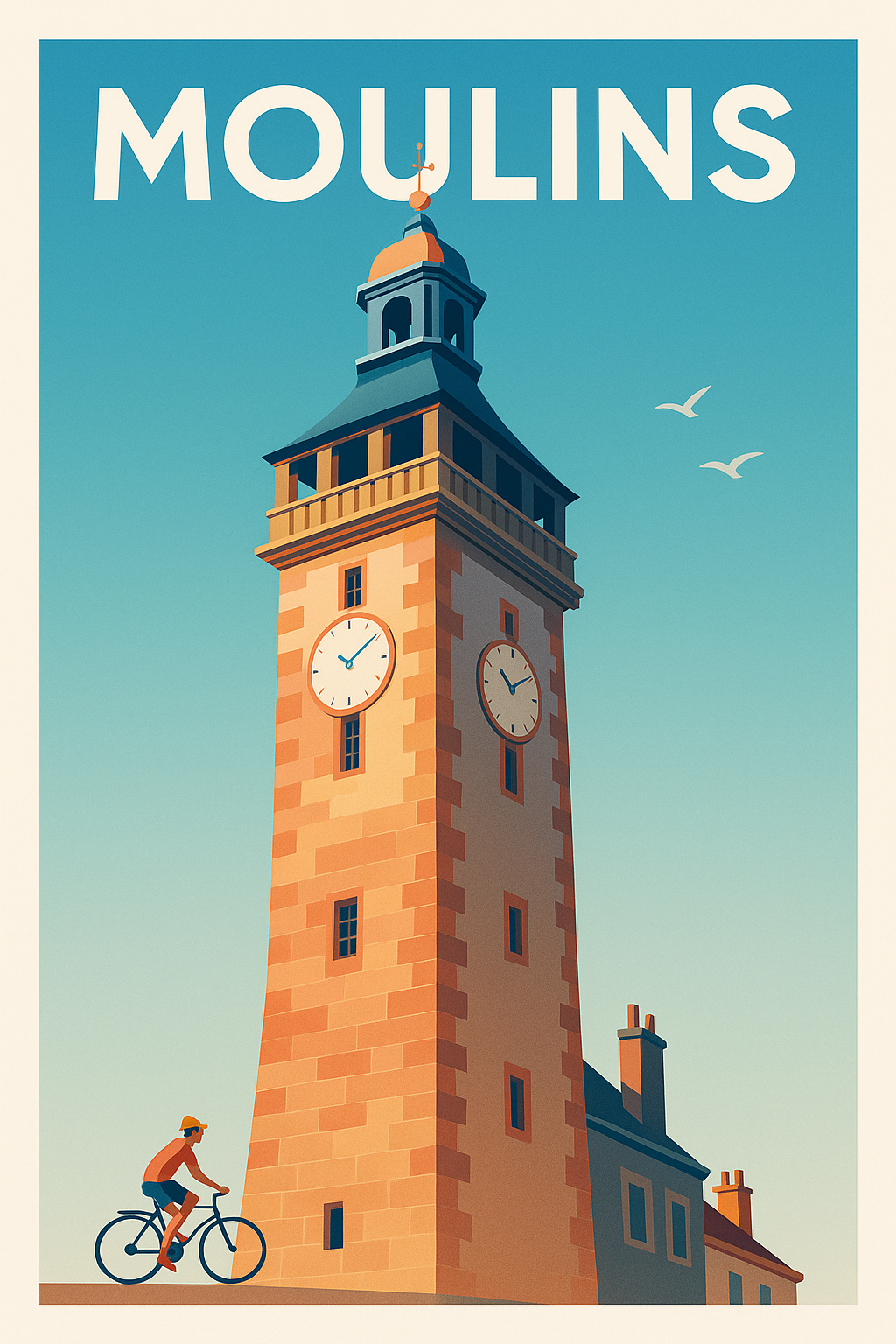 Affiche de Moulins - Le charme intemporel de la Tour de l'Horloge