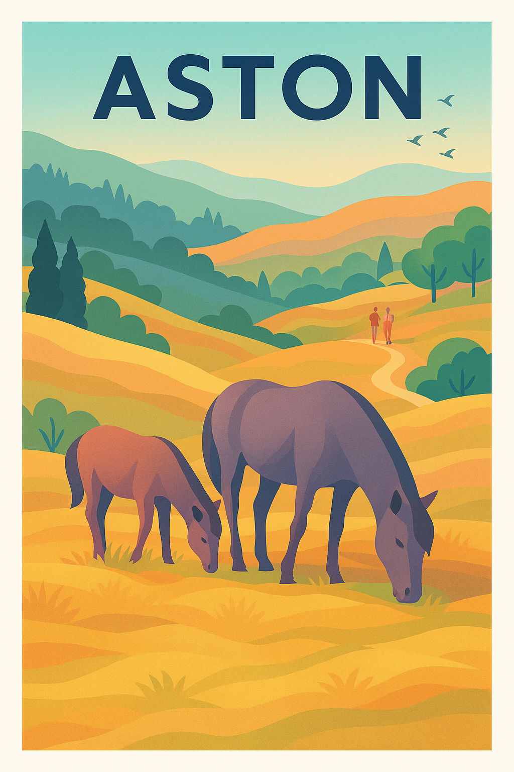 Affiche Aston — Sérénité champêtre et nature préservée · poster d'art de Aston