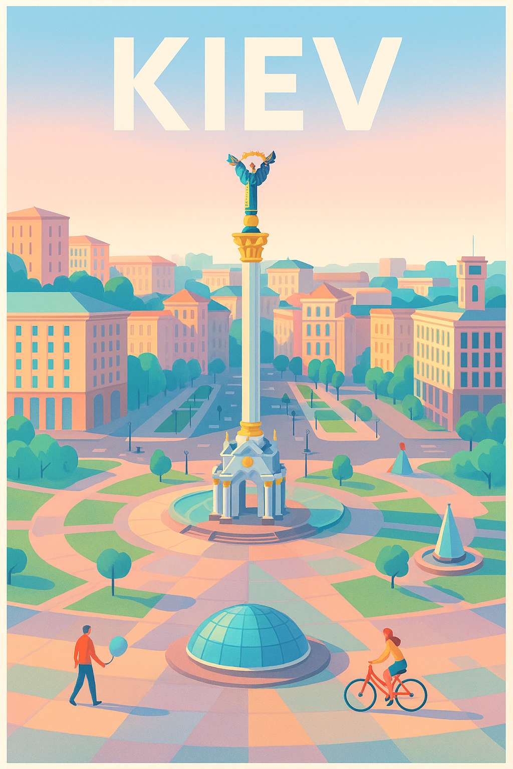 Affiche de Kiev - Harmonie et douceur au cœur de la ville