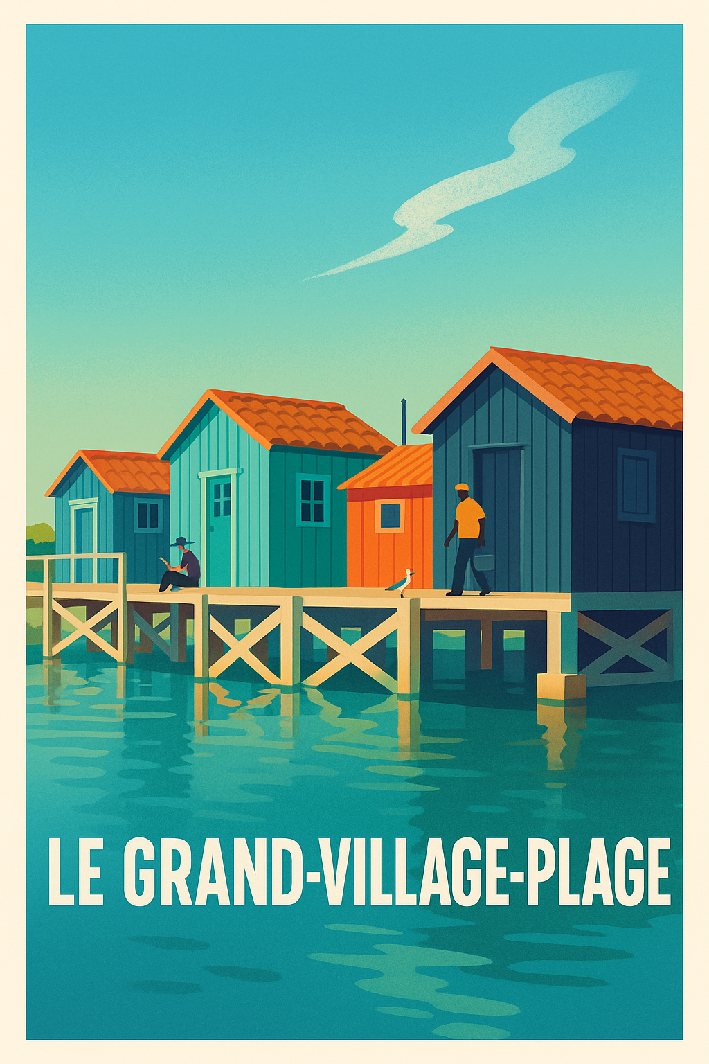 Affiche de Le Grand-Village-Plage - Charme côtier et sérénité océanique