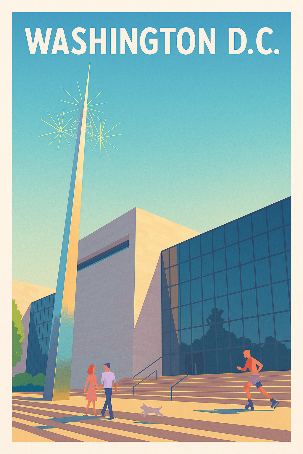 Affiche Washington D.C. — Charme urbain et modernité vibrante · poster d'art de Washington D.C.