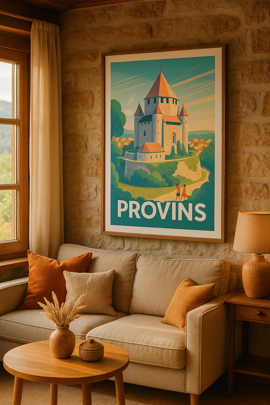 Mise en situation Affiche Provins - Voyage au cœur de la cité médiévale