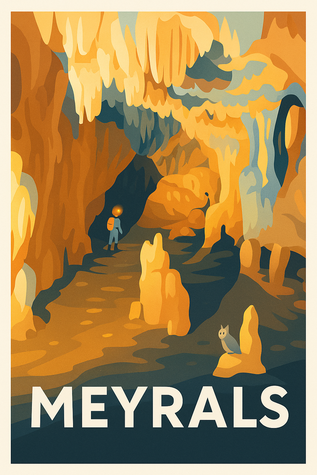 Affiche de Meyrals - Exploration souterraine fascinante