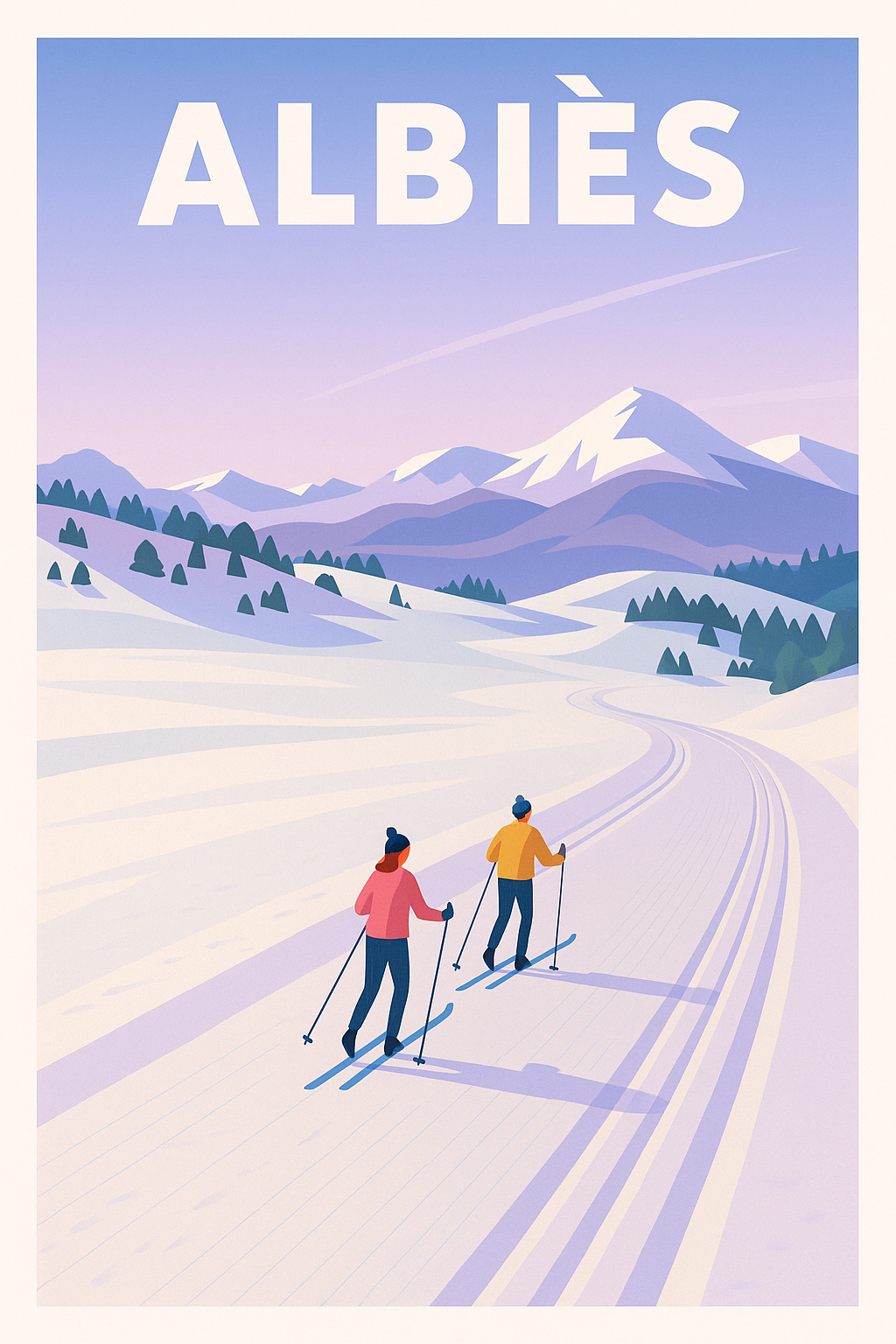 Affiche Albiès — Évasion hivernale en plein cœur des montagnes · poster d'art de Albiès