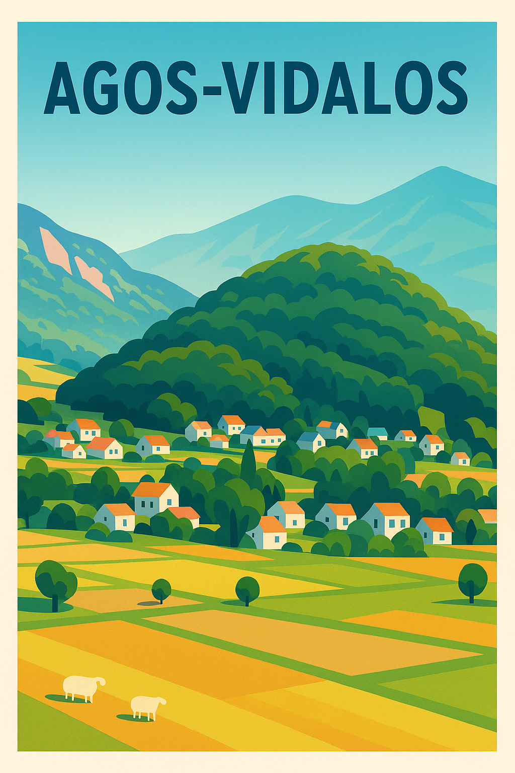 Affiche de Agos-Vidalos - Charme bucolique des Pyrénées