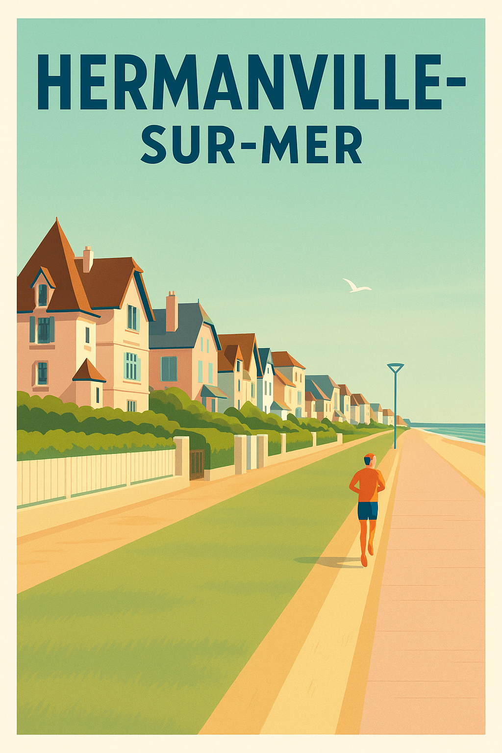 Affiche de Hermanville-sur-Mer - Balade au bord de l'océan