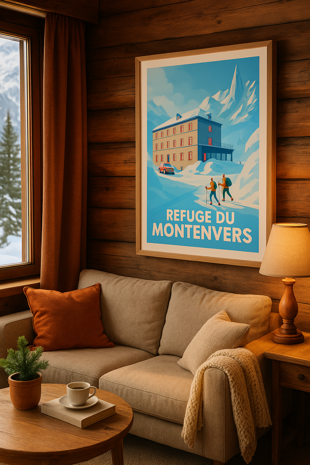 Mise en situation Affiche de Refuge du Montenvers - L'appel de la montagne enneigée