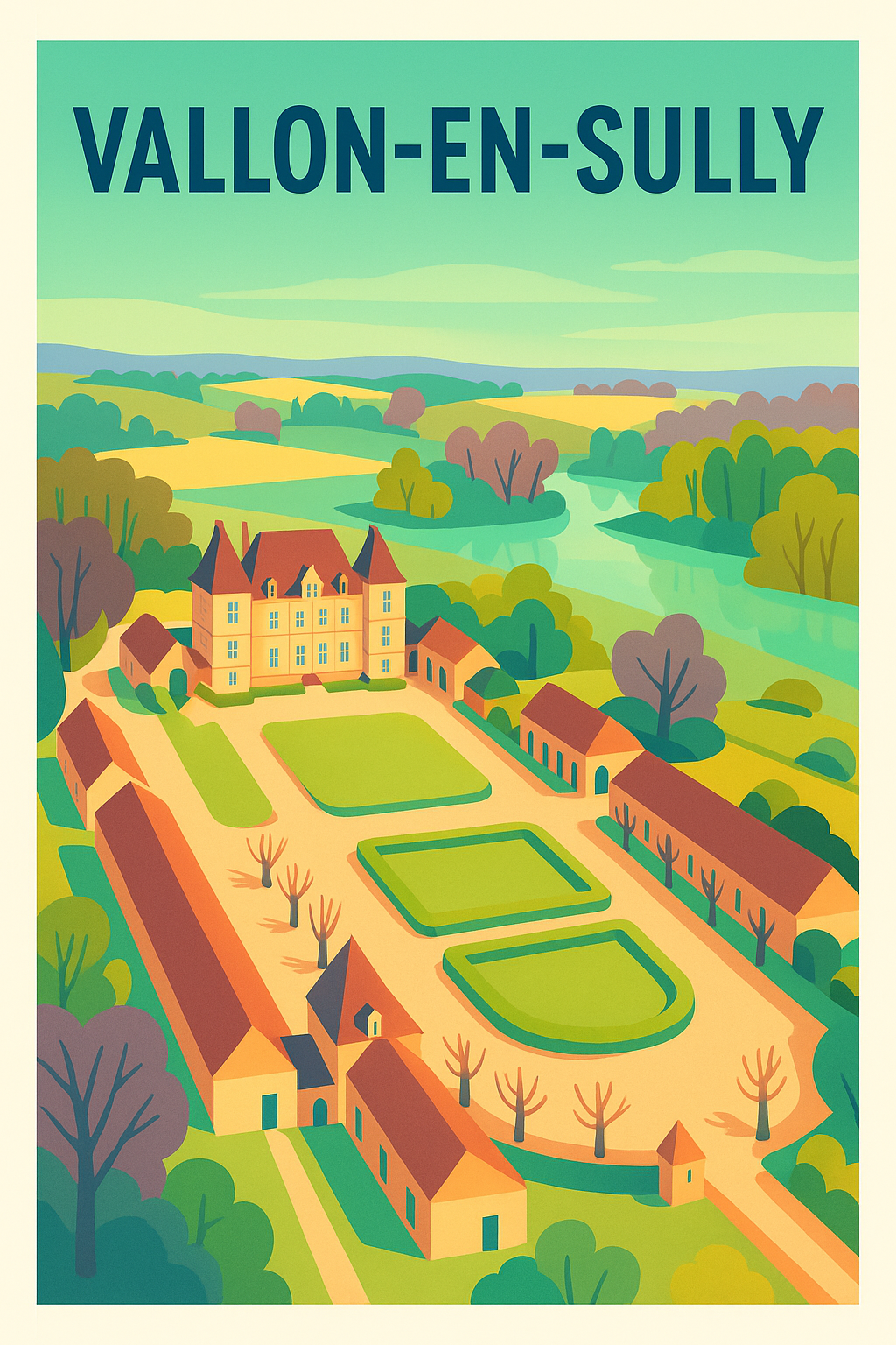Affiche de Vallon-en-Sully - Charme et sérénité au cœur de la campagne