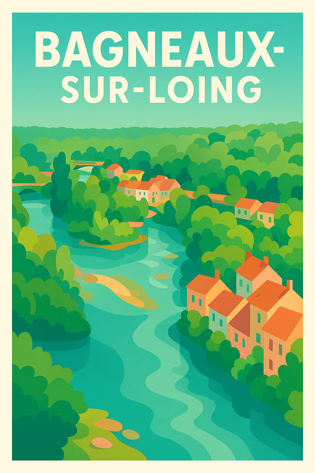 Affiche de Bagneaux-sur-Loing - Le charme bucolique au fil de l'eau