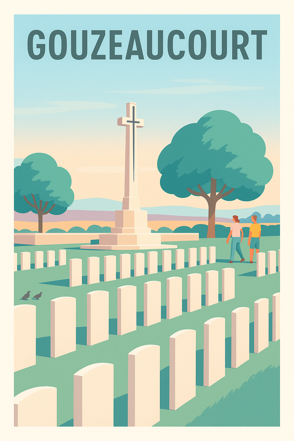 Affiche de Gouzeaucourt - Mémoire et Sérénité au Cimetière Militaire